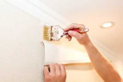 Pose de papier peint à Senaide — revêtements muraux et toiles de verre